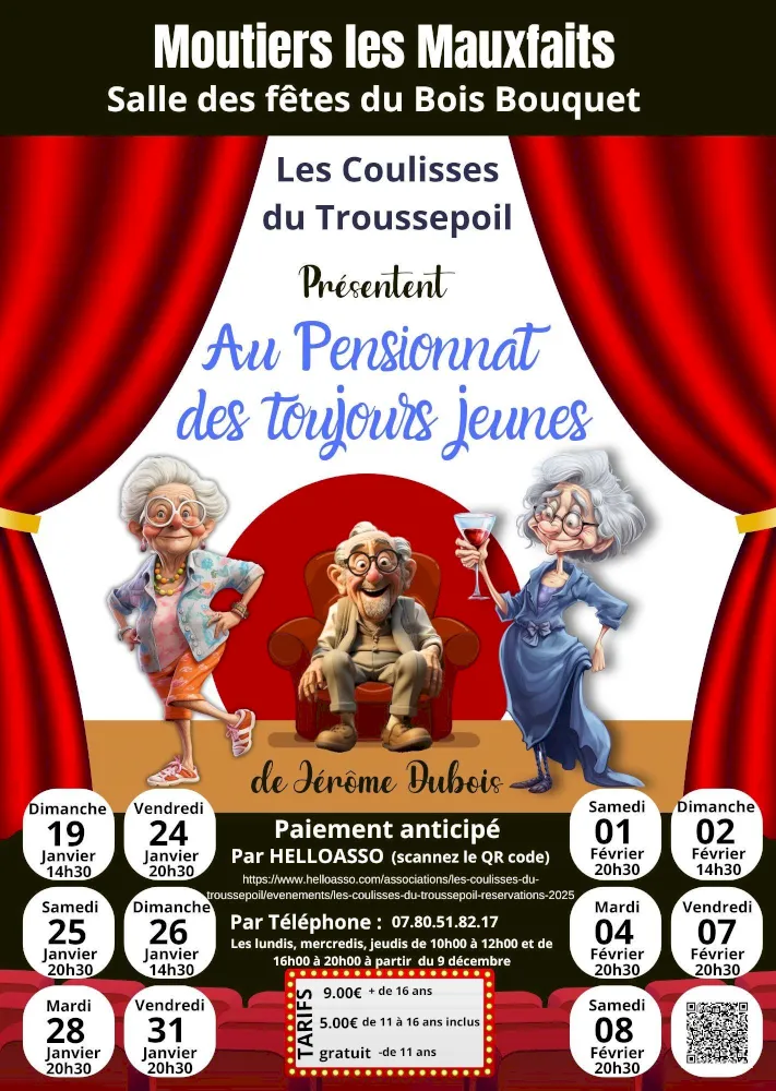 Théâtre Au Pensionnat des Toujours Jeunes à Moutiers-les-Mauxfaits