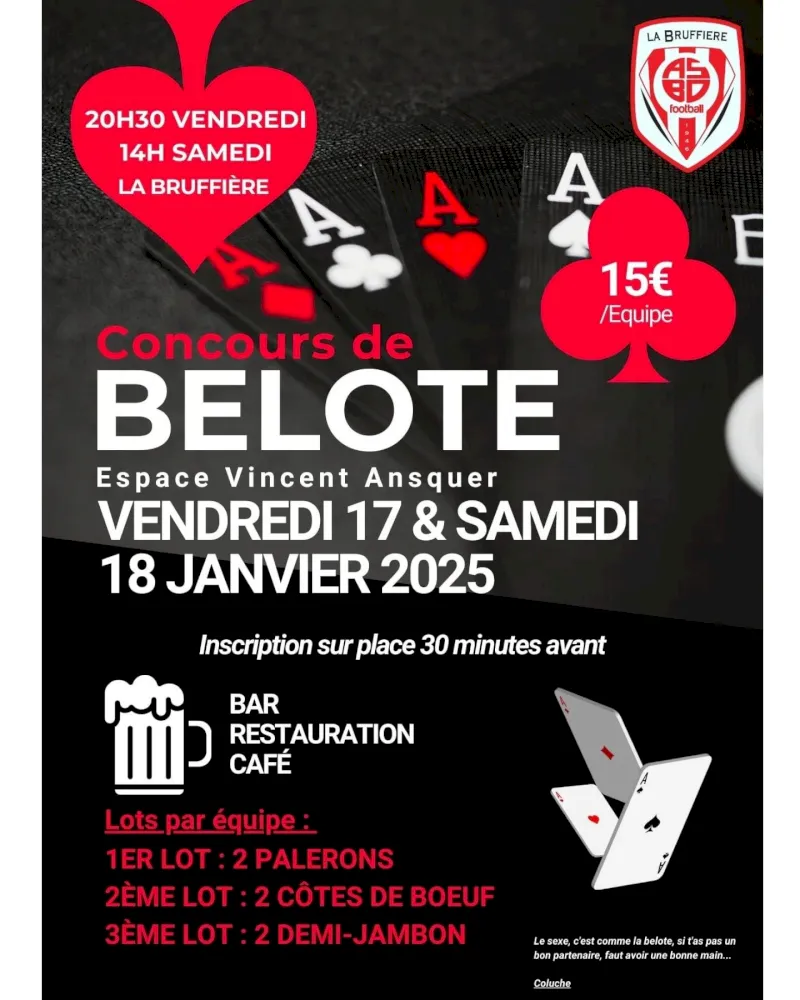 concours belote ASBD Football La Bruffière